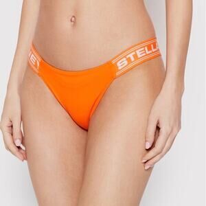 Stella McCartney Sporty Orange Logo Swim Suit Bikini Bottoms Women's M NWOT